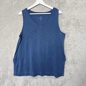 J Jill Pima Cotton V-Neck Sleeveless Tunic Womens Large Summer Beach Casual